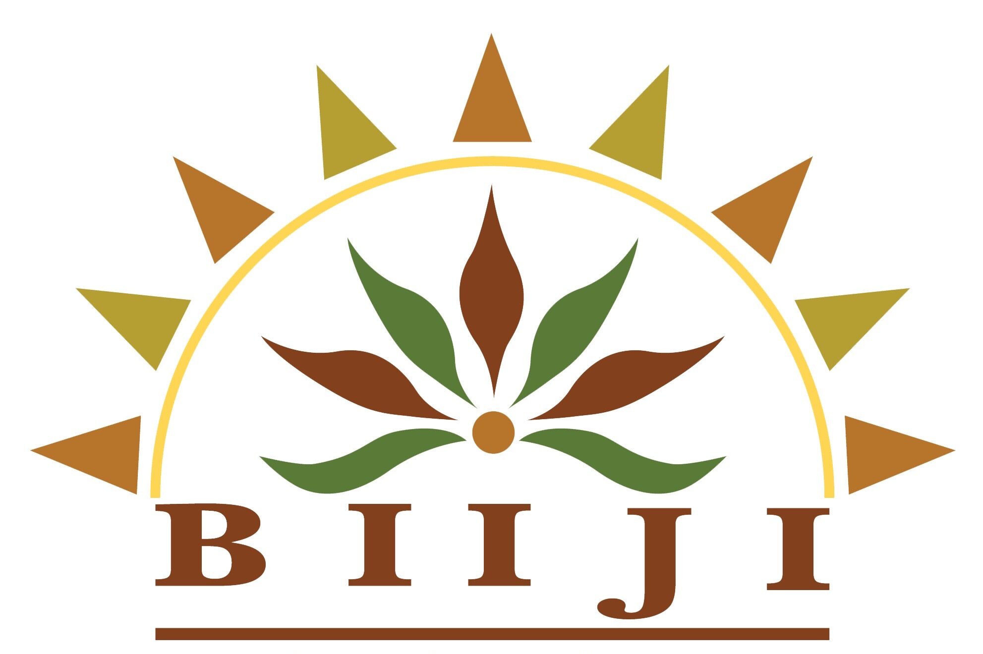 Stylized logo featuring leaves and the text 'BIIJ'.